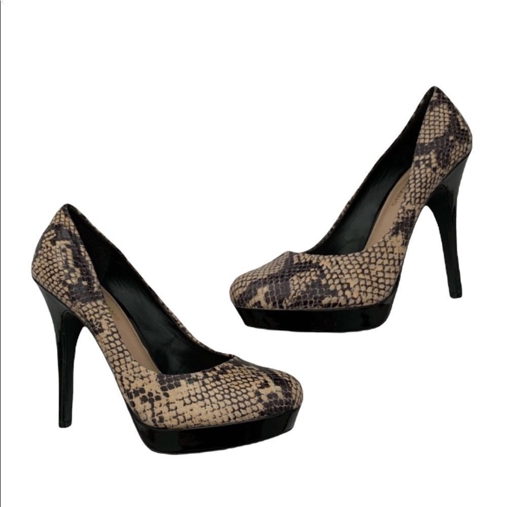 ARTURO CHIANG Snake Print Heels 8.5